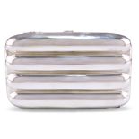 AN EDWARDIAN SILVER FOUR-SECTION CIGAR CASE