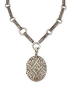 A VICTORIAN LOCKET ON CHAIN