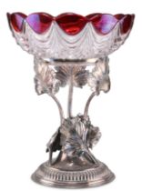 A SILVER-PLATED CENTREPIECE