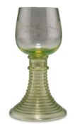 A BOHEMIAN LIGHT GREEN GLASS ROEMER, CIRCA 1890