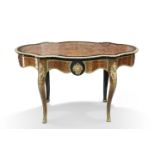 A LOUIS XV-STYLE GILT-METAL MOUNTED BOULLE BUREAU PLAT