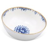 A WORCESTER BLUE AND WHITE SLOP BOWL, CIRCA 1765-70