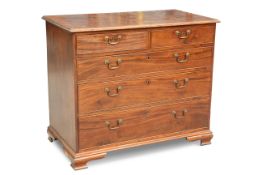 A GEORGE III MAHOGANY CHEST OF DRAWERS