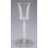 AN 18TH CENTURY AIR TWIST WINE GLASS