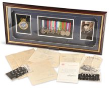 A SECOND WORLD WAR GROUP OF SIX MEDALS (RN) AND EPHEMERA