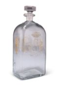 A GLASS SPIRIT DECANTER, CIRCA 1785