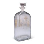 A GLASS SPIRIT DECANTER, CIRCA 1785