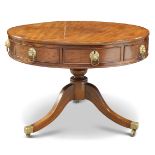 A GEORGE III MAHOGANY DRUM TABLE