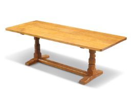 ROBERT THOMPSON OF KILBURN, A MOUSEMAN OAK 7-FOOT DINING TABLE