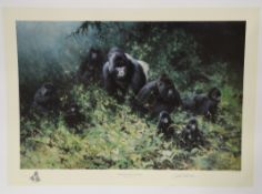 DAVID SHEPHERD (1931-2017), THE MOUNTAIN GORILLAS OF RWANDA