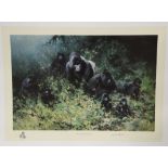 DAVID SHEPHERD (1931-2017), THE MOUNTAIN GORILLAS OF RWANDA