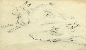 ATTRIBUTED TO HENRY THOMAS ALKEN (1785-1851), HARE AND LURCHER