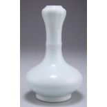 A CHINESE WHITE-GLAZED GARLIC-MOUTH VASE