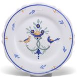 A FRENCH FAÏENCE PLATE