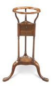 A GEORGE III MAHOGANY GENTLEMAN'S SHAVING STAND