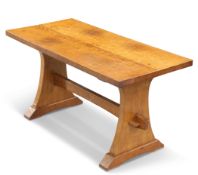 WILF HUTCHINSON, A SQUIRRELMAN OAK DINING TABLE