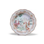 A CHINESE EXPORT 'JUDGEMENT OF PARIS' PLATE, MID-18TH CENTURY