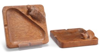 BOB HUNTER, TWO TORTOISEMAN OAK ASHTRAYS