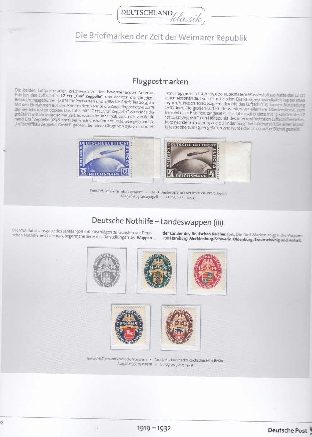 DEUTSCHES REICH WEIMARER REPUBLIK 1919-1932 ALBUM - Image 3 of 5