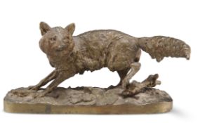 AFTER PIERRE-JULES MÊNE (1810-1879), A CAST METAL MODEL OF A FOX