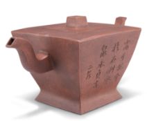 A CHINESE YIXING TEAPOT