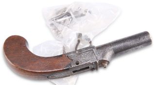 A PERCUSSION BOXLOCK POCKET PISTOL