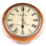 A VICTORIAN MAHOGANY SINGLE-FUSEE DIAL CLOCK