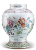 A CHINESE LARGE FAMILLE ROSE VASE