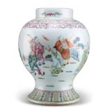 A CHINESE LARGE FAMILLE ROSE VASE