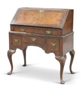 A QUEEN ANNE-STYLE WALNUT BUREAU ON STAND