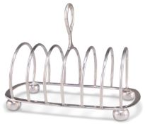 A VICTORIAN LARGE SILVER TOAST RACK