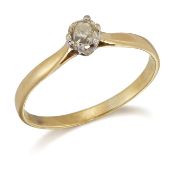 AN 18 CARAT GOLD SOLITAIRE DIAMOND RING