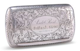 A VICTORIAN SILVER SNUFF BOX