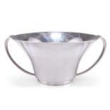 A DANISH STERLING SILVER TWIN-HANDLED BOWL