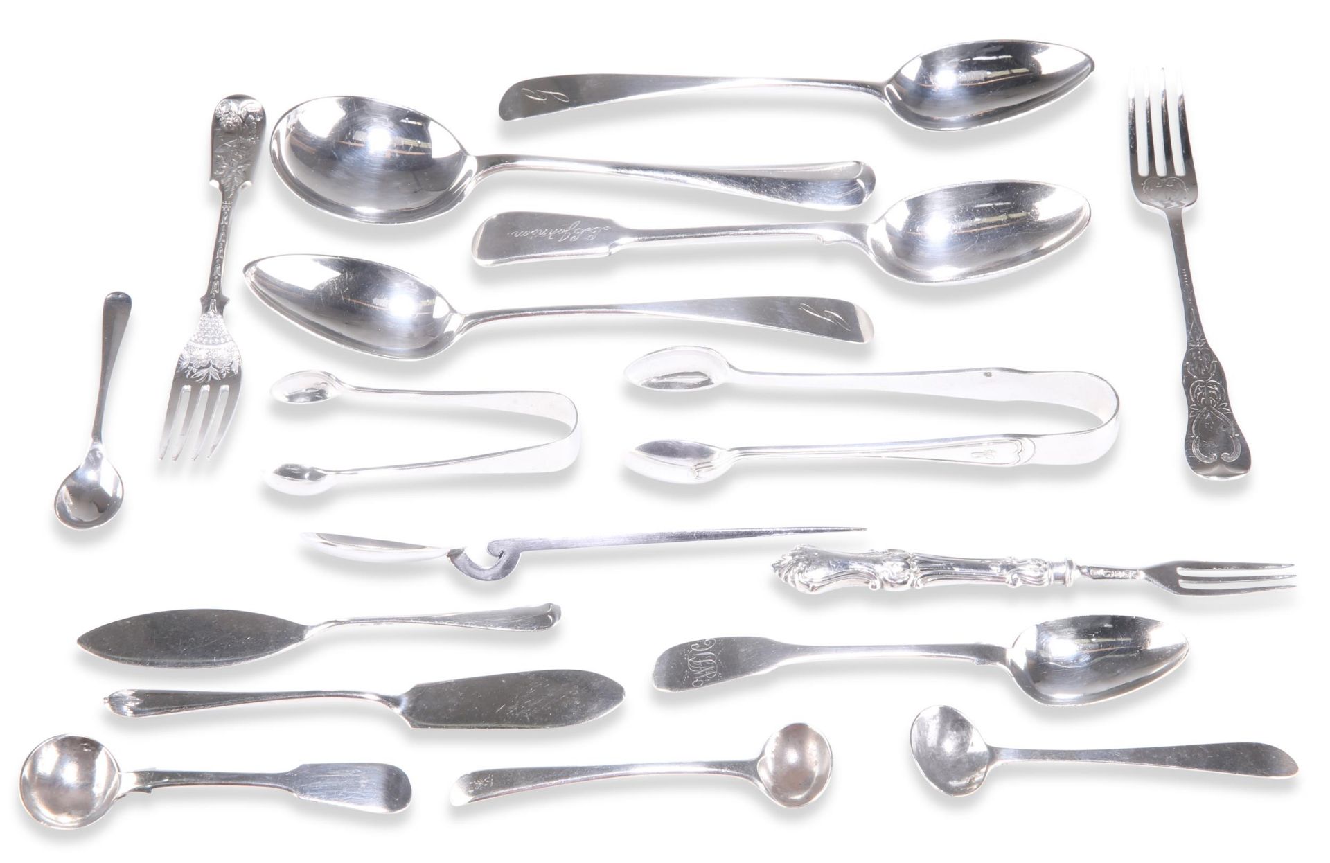 ASSORTED SILVER FLATWARE, INCLUDING PROVINCIAL