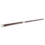 A VICTORIAN SCOTTISH SILVER-MOUNTED ROSEWOOD CONDUCTOR'S BATON