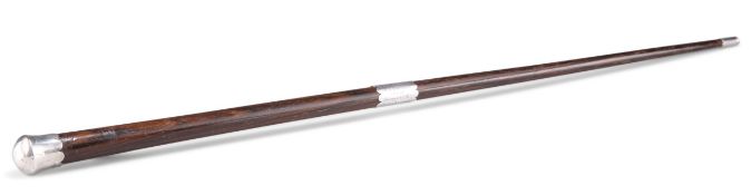 A VICTORIAN SCOTTISH SILVER-MOUNTED ROSEWOOD CONDUCTOR'S BATON