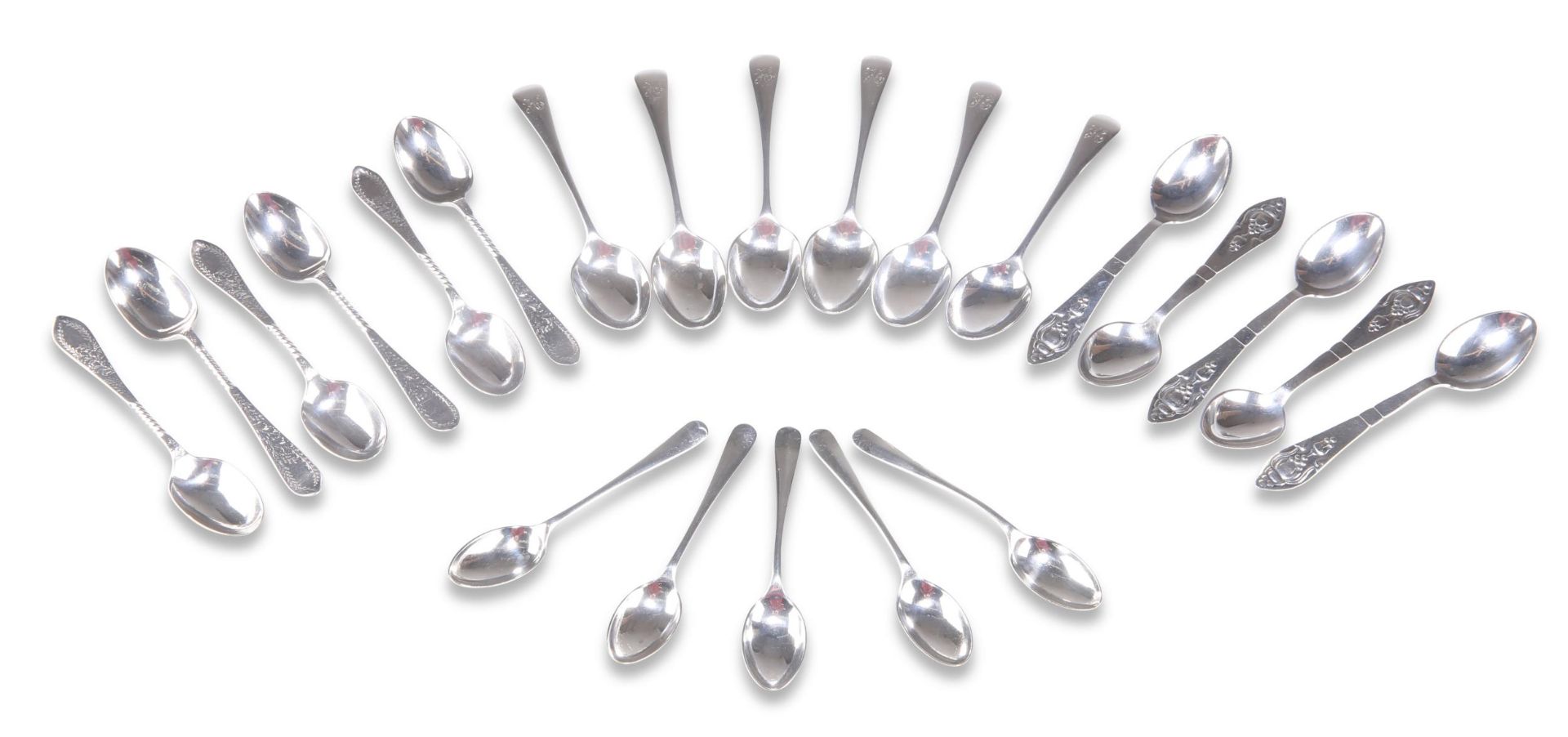 ASSORTED SILVER TEASPOONS