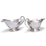 A PAIR OF ELIZABETH II SILVER SAUCEBOATS