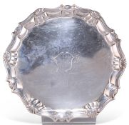 A GEORGE II SILVER WAITER