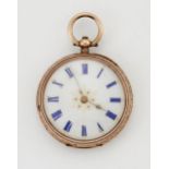 A 9 CARAT GOLD LADY'S POCKET WATCH