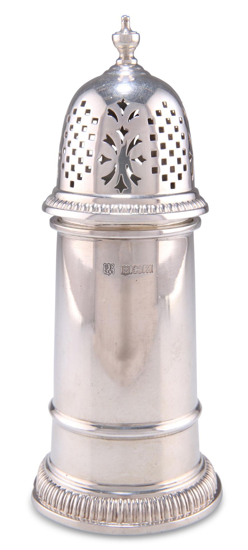 AN ELIZABETH II SILVER SUGAR CASTER