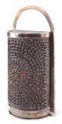 A GEORGE III SILVER KITCHEN NUTMEG GRATER