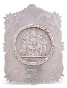 INDEPENDENT ORDER OF ODD FELLOWS INTEREST: AN EARLY VICTORIAN SILVER JEWEL/PLAQUE