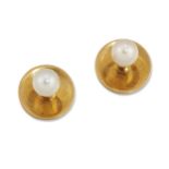 A PAIR OF PEARL DRESS STUDS