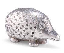 AN ELIZABETH II SILVER NOVELTY PORCUPINE PIN CUSHION