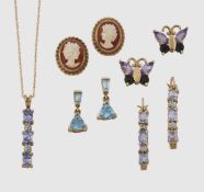 A GROUP OF GEM-SET JEWELLERY