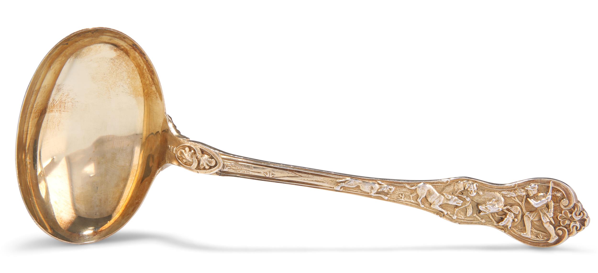 A FRENCH RARE SILVER-GILT SAUCE LADLE, EARLY 19TH CENTURY