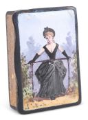 A FRENCH ENAMEL VESTA CASE