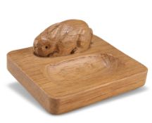 PETER HEAP, A RABBITMAN OAK PIN TRAY